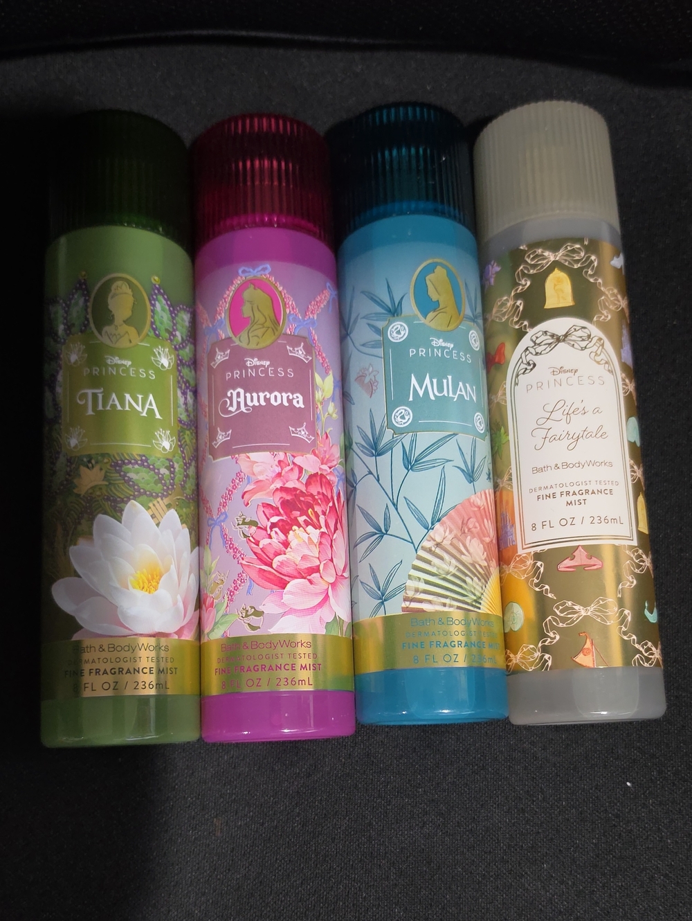 Bath & Body Works Disney Princess Fragrance Mists - Green, Pink, Blue, Gold